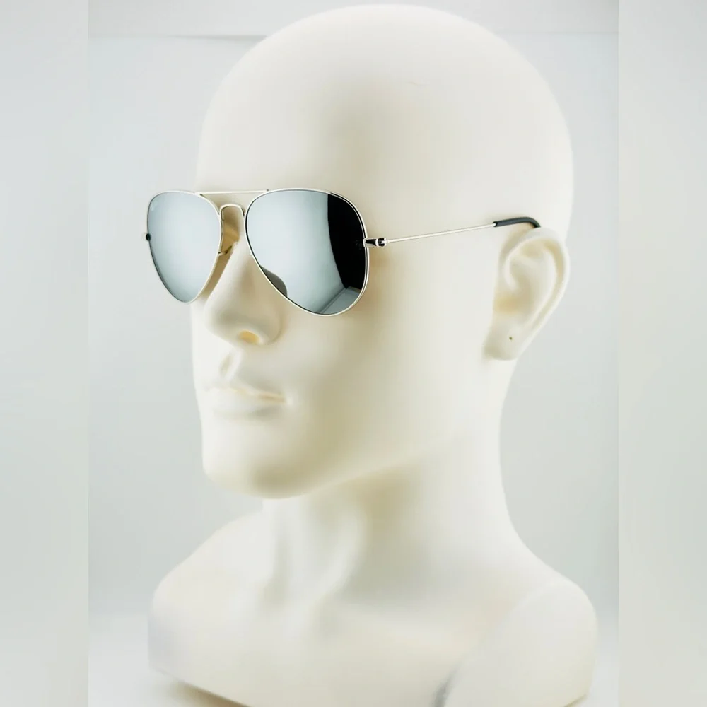 Ray-Ban Aviator Mirror Sunglasses RB3025 Silver Frame with Silver Mirror Lenses